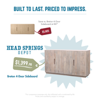 Comparison: Breton 4-Door Sideboard vs RH