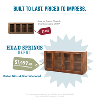 Comparison: Breton Glass 4-Door Sideboard vs RH