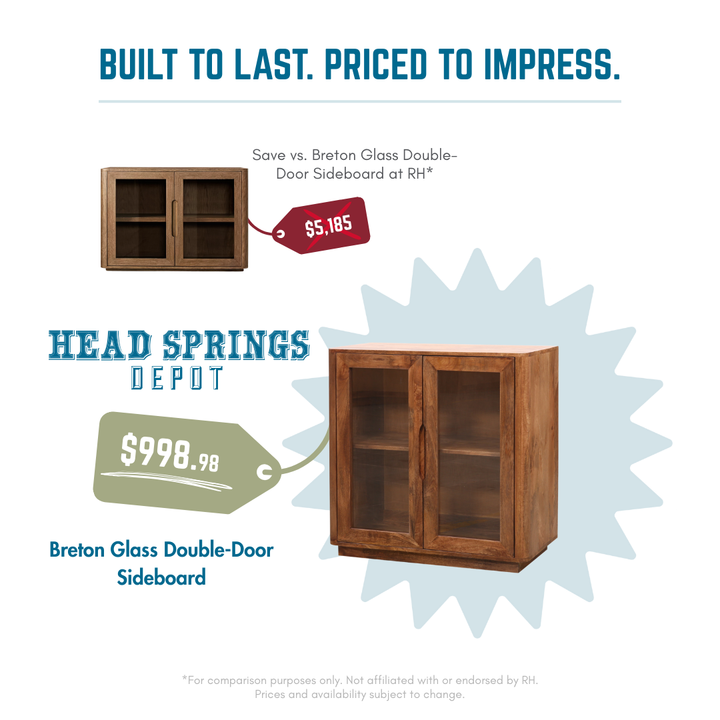 Comparison: Breton Glass Double-Door Sideboard vs RH