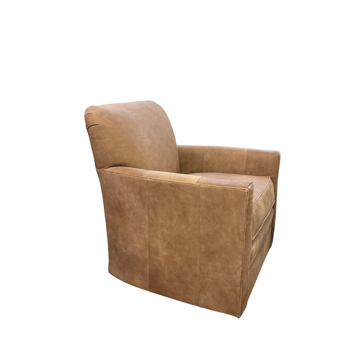 Becks Swivel Chair in Leather