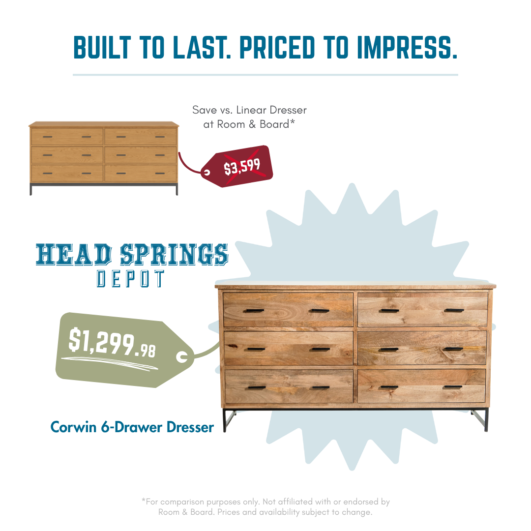 Comparison: Corwin 6-Drawer Dresser vs Room & Board