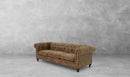 Mayo Furniture Collection 8888L Sofa in Stallone Rawhide Leather + Brass Nailhead Finish