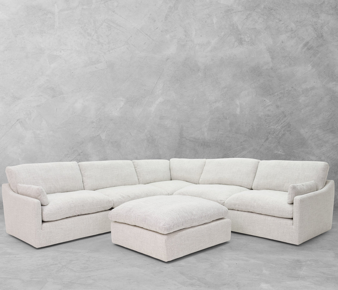 Fox and Roe Nathan Sectional in Cloud Grey