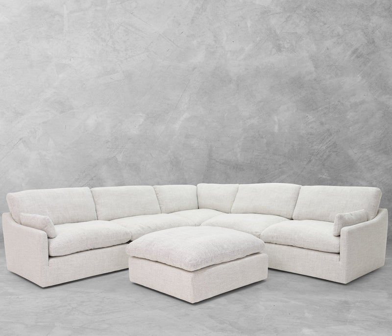 Fox and Roe Nathan Sectional in Cloud Grey