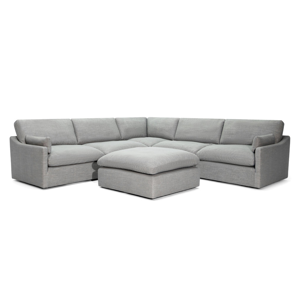 Fox and Roe Nathan Sectional in Nomad Slate