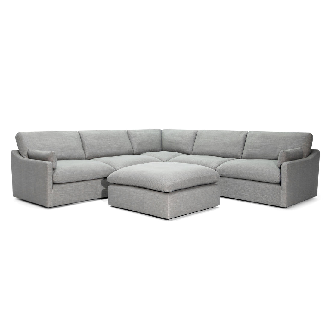 Fox and Roe Nathan Sectional in Nomad Slate