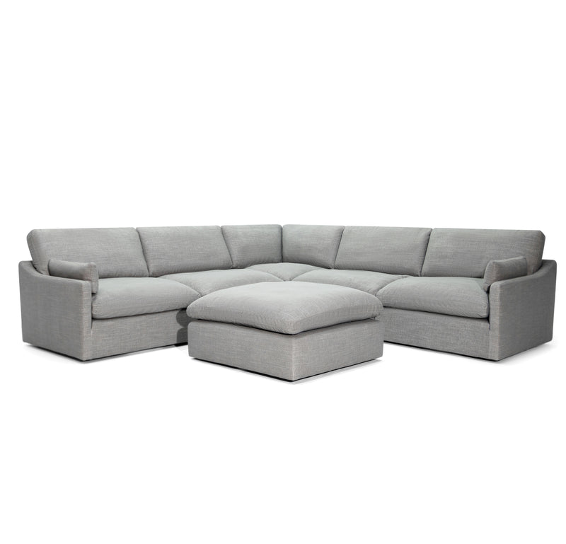 Fox and Roe Nathan Sectional in Nomad Slate
