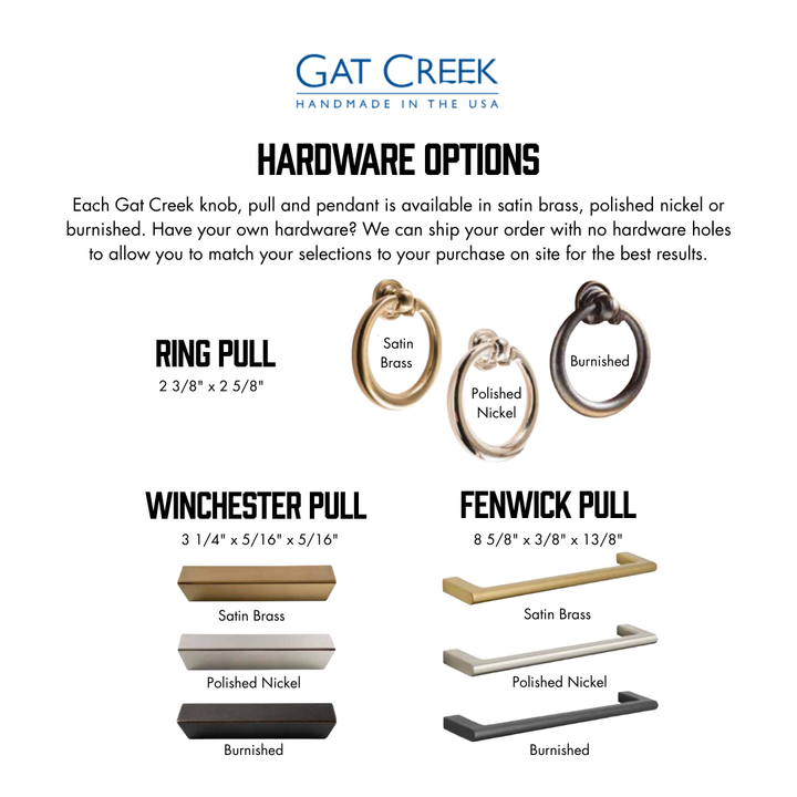 Gat Creek Custom Furniture Oxford 60X24 Desk W/Handed Drawer