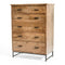 The Fox & Roe Corwin Six-Drawer Chest in Washed Walnut Finish