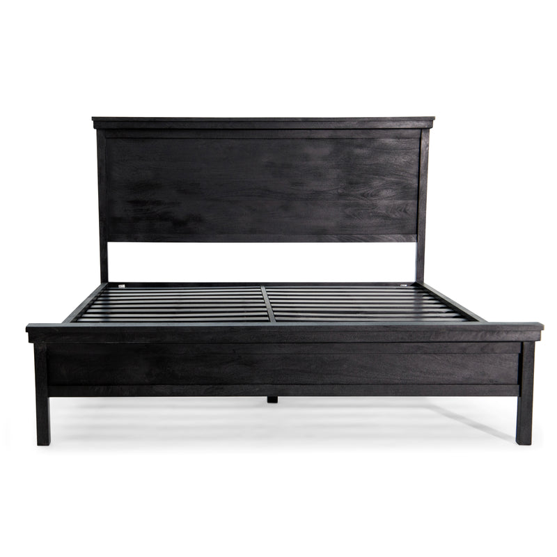 The Fox & Roe Fern Panel Bed in Sandblasted Black Finish