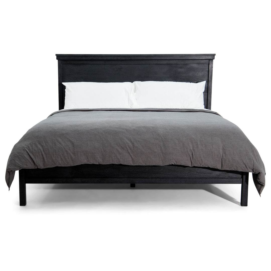 The Fox & Roe Fern Panel Bed in Sandblasted Black Finish