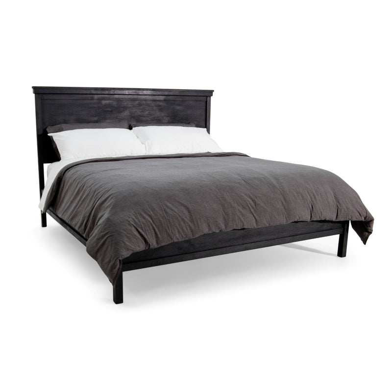 The Fox & Roe Fern Panel Bed in Sandblasted Black Finish