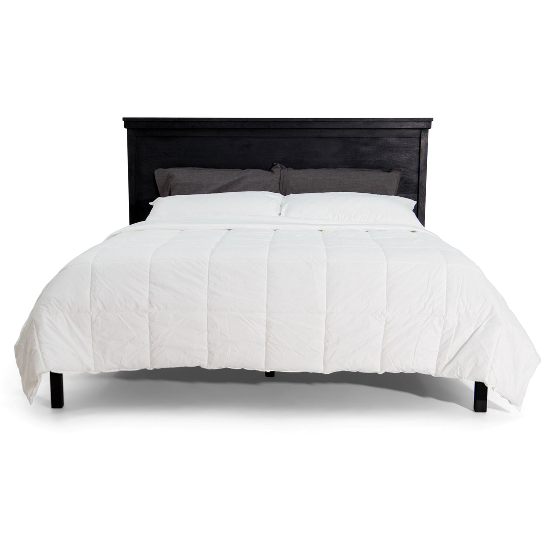 The Fox & Roe Fern Panel Bed in Sandblasted Black Finish
