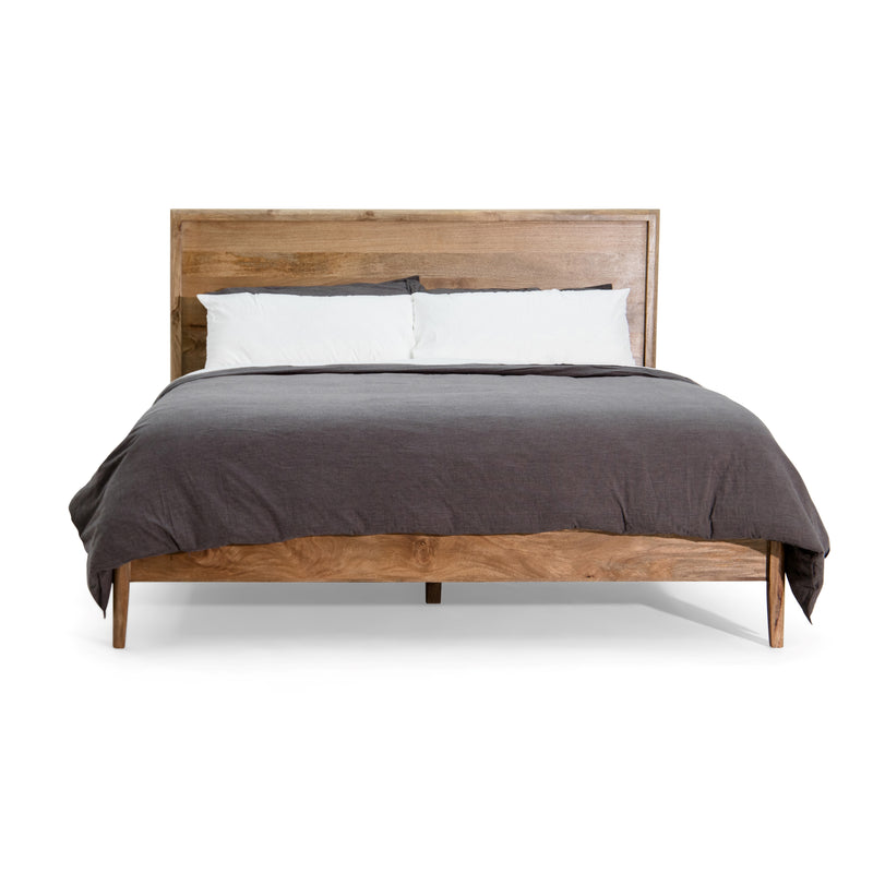 The Fox & Roe Corwin Panel Bed in Washed Walnut Finish