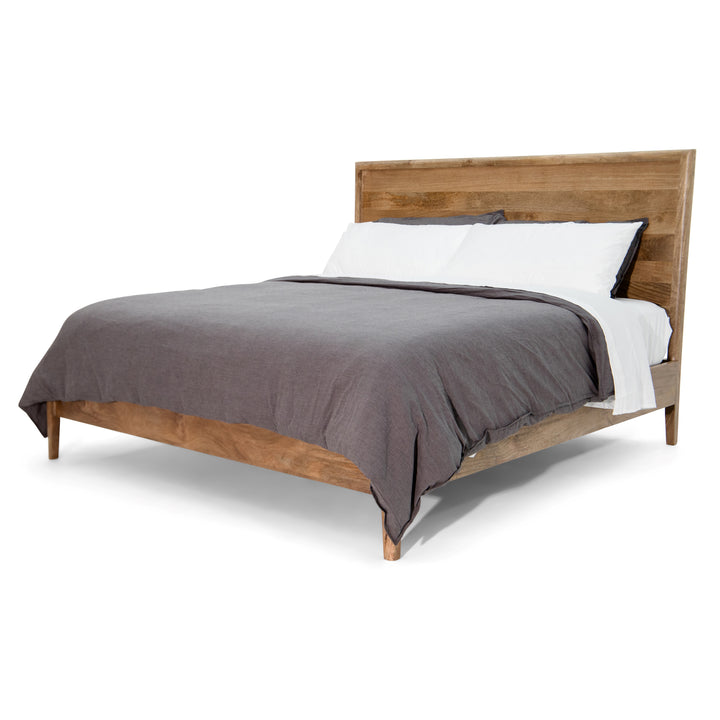 The Fox & Roe Corwin Panel Bed in Washed Walnut Finish