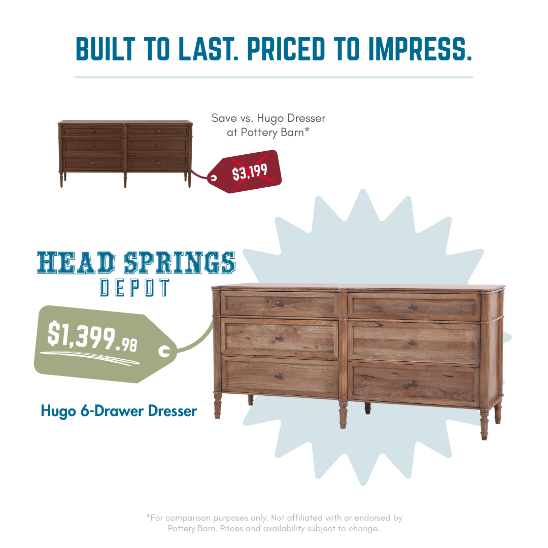 Comparison: Hugo 6-Drawer Dresser vs Pottery Barn