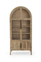The Fox & Roe Hattie Glass 2 Door Cabinet in Natural Sand Blasted Finish