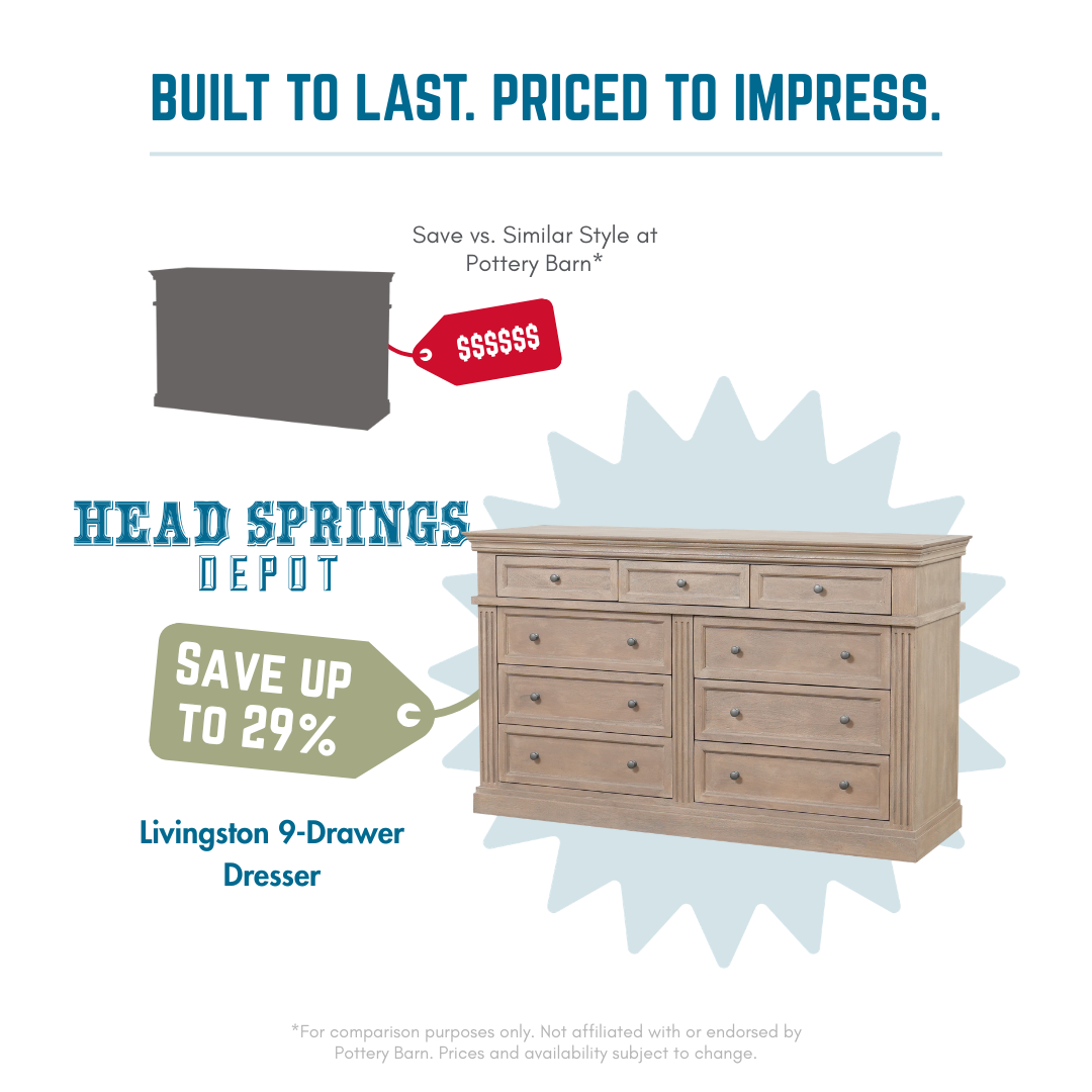 Comparison: Livingston 9-Drawer Dresser vs Pottery Barn