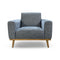 The Lucy Chair in Brent Denim Fabric