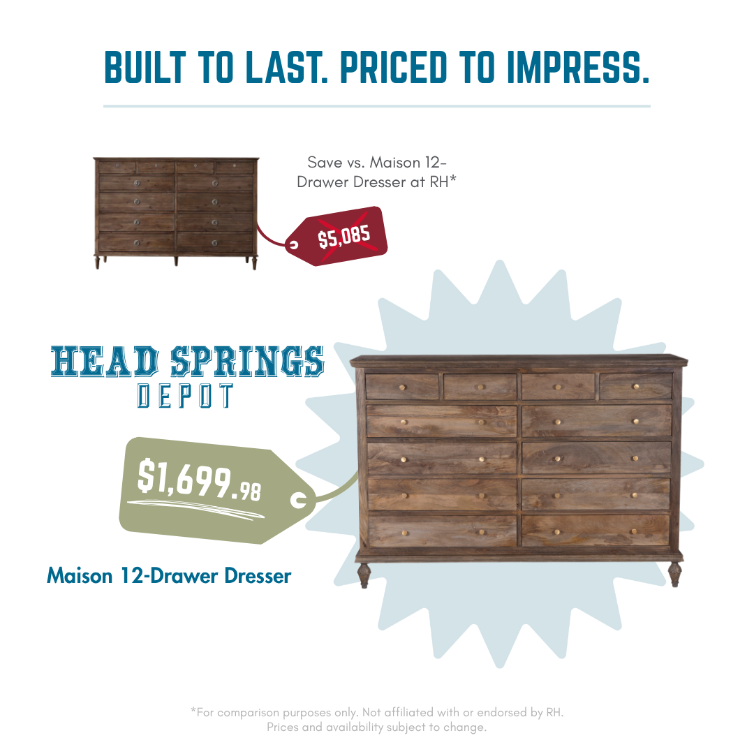 Comparison: Maison 12-Drawer Dresser vs RH