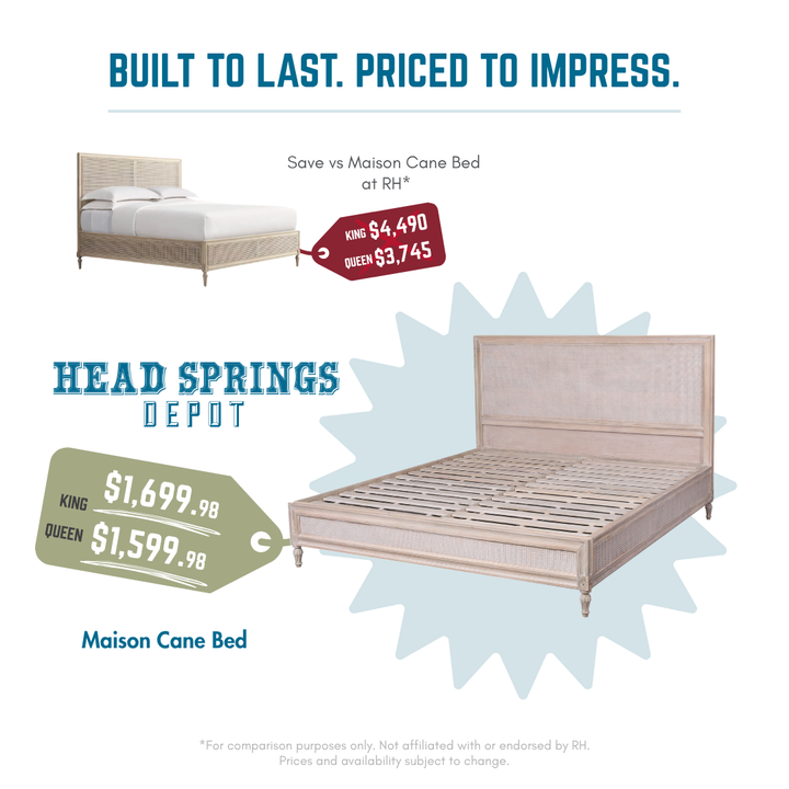 Comparison: Maison Cane Bed vs RH