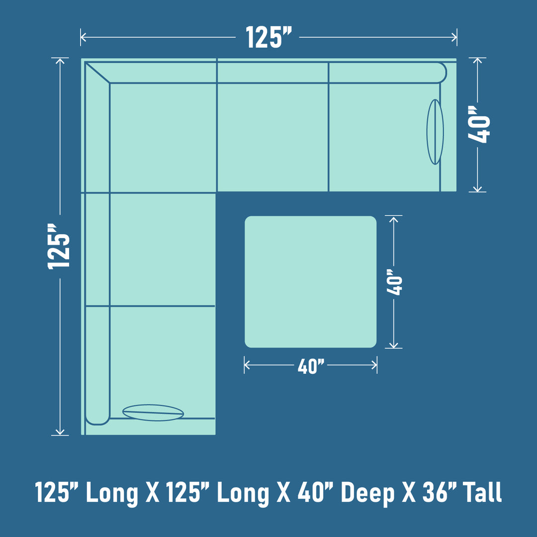 Fox & Roe Nathan Sectional Dimensions