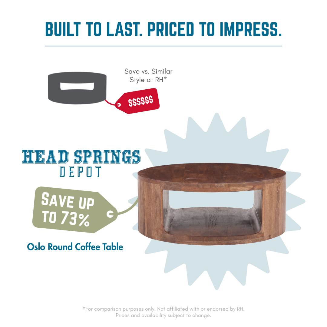 Comparison: Oslo Round Coffee Table vs RH