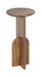 The Fox & Roe Anca Round Martini Table in Light Strip Pine Finish