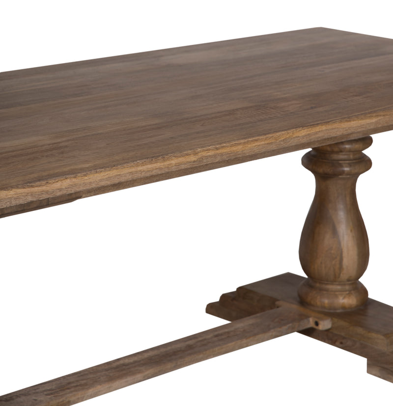 The Artesia 6' Dining Table with Trestle Pedestal Base in Vintage Finish