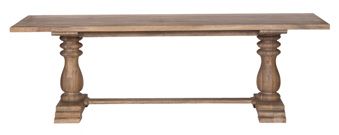 The Artesia 8' Dining Table with Trestle Pedestal Base in Vintage Finish