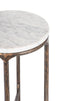 The Fox & Roe Aviva Round Martini Table with Iron Base and Marble Top