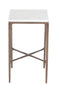 The Fox & Roe Aviva Square Martini Table with Iron Base and Marble Top