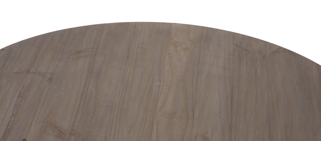 Beige Byron Round Coffee Tabletop close up view on white background