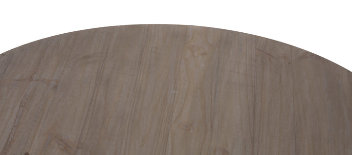 Beige Byron Round Coffee Tabletop close up view on white background