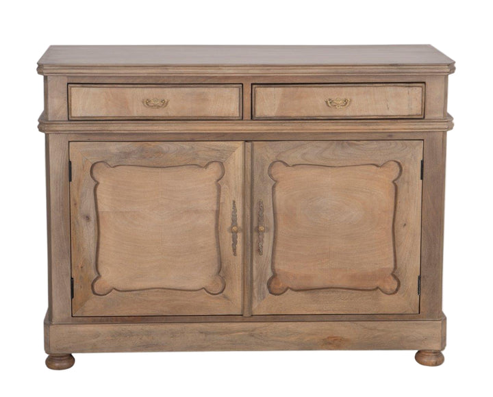 Brown Wooden Cynthia Buffet with a complete view on a white background