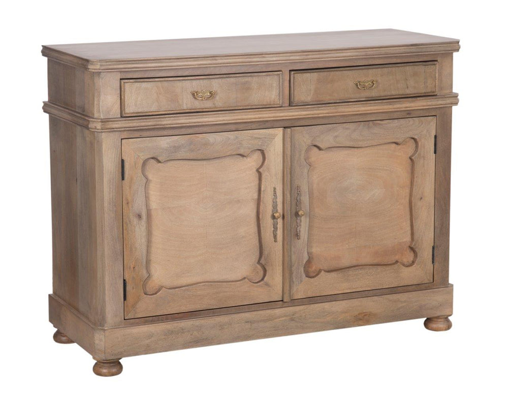 Brown Wooden Cynthia Buffet with a complete view on a white background