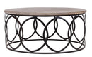 The Fox & Roe Circle Coffee Table in Salvage Black Finish