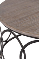 The Fox & Roe Circle Coffee Table in Salvage Black Finish