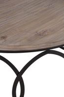 The Fox & Roe Circle Coffee Table in Salvage Black Finish