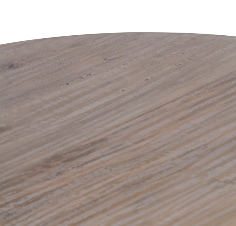 The Fox & Roe Circle Coffee Table in Salvage Black Finish