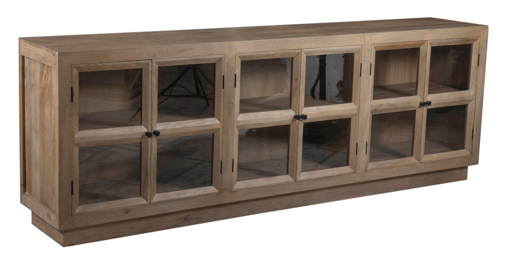 The Delma 6 Door Glass Sideboard (2 Finish Options)