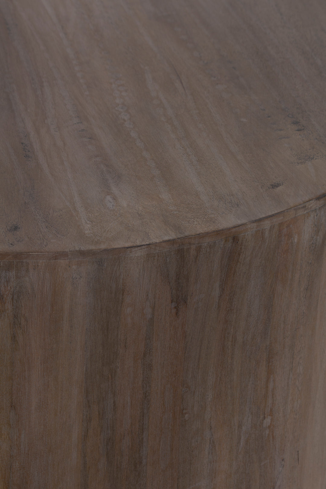 The Fox & Roe Drum Coffee Table in Salvage Grey Finish