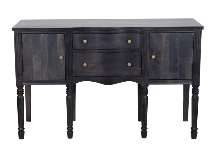 Charcoal Ella Buffet with a complete view on a white background