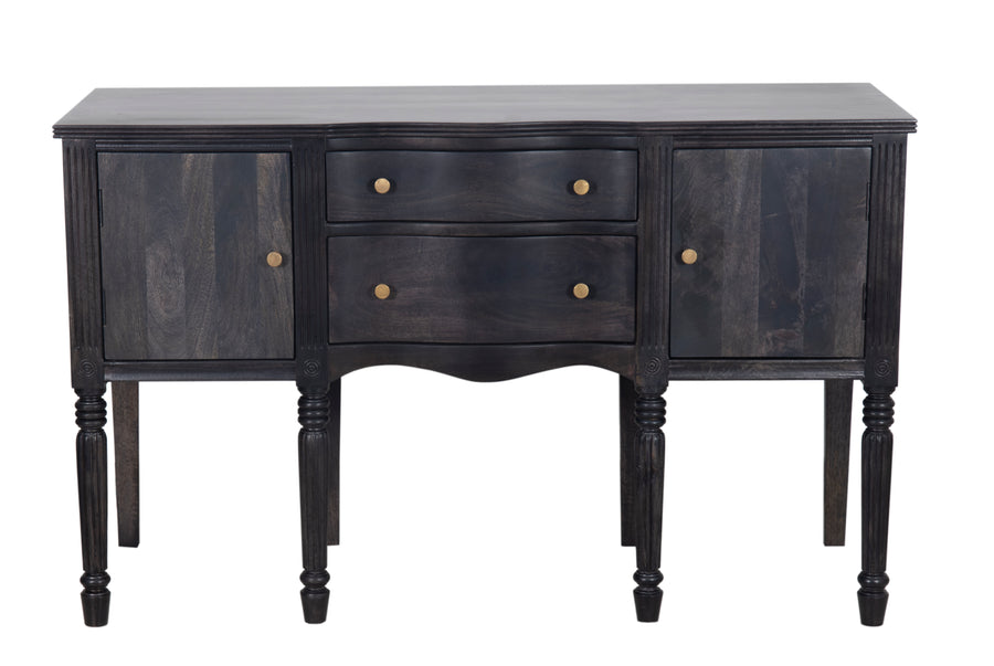 Charcoal Ella Buffet with a complete view on a white background