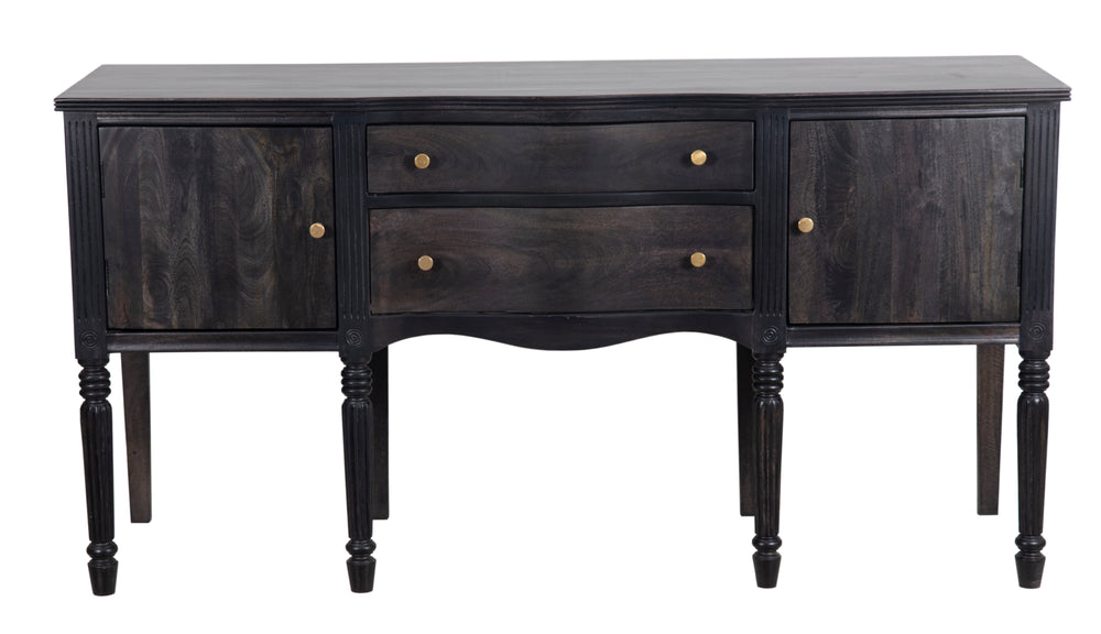 Charcoal Ella Buffet seen from the front on a white background