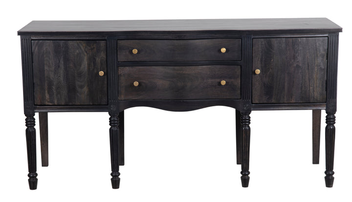 Charcoal Ella Buffet seen from the front on a white background