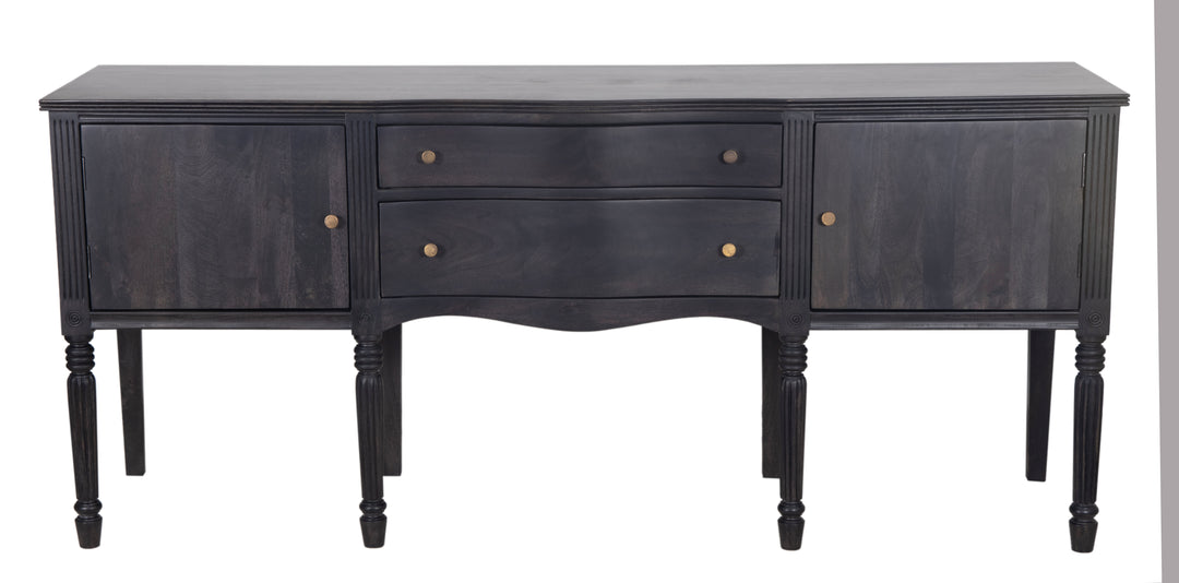 Charcoal Ella Buffet seen from the front on a white background