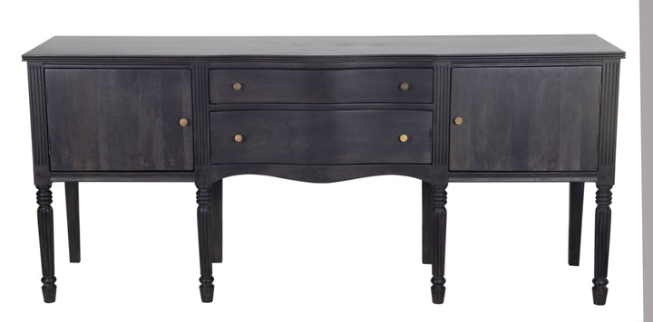 Charcoal Ella Buffet seen from the front on a white background
