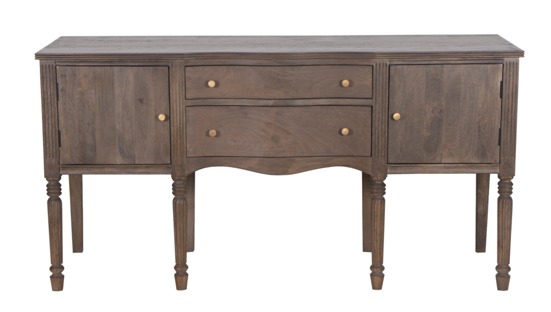 Brown Ella Buffet with a complete view on a white background