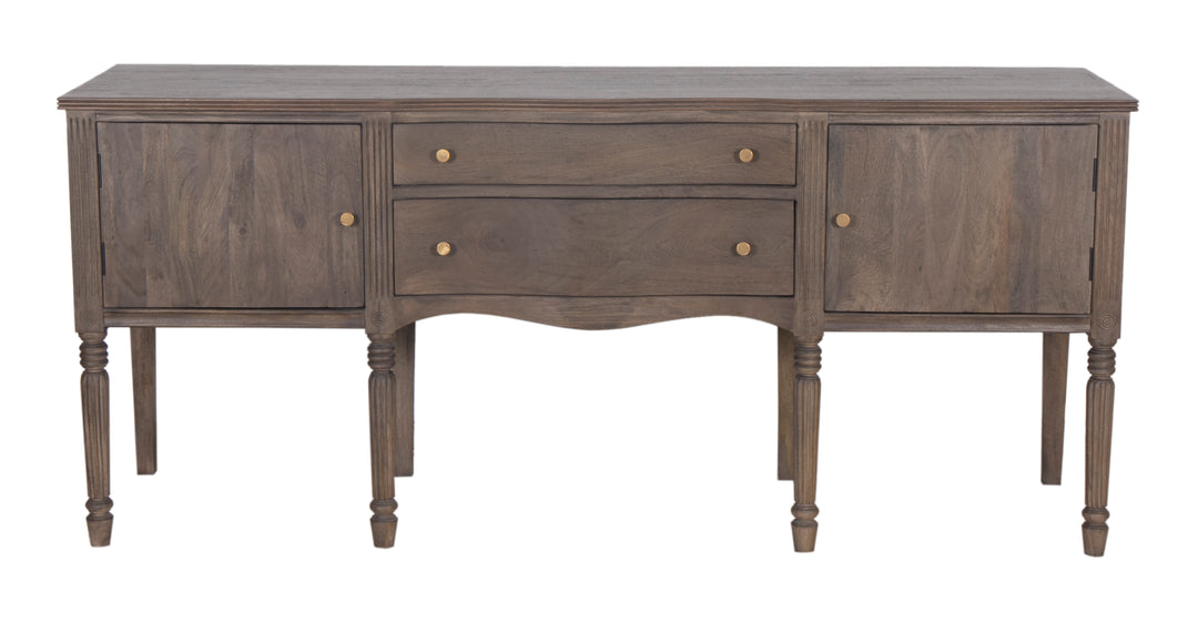 Brown Ella Buffet seen from the front on a white background